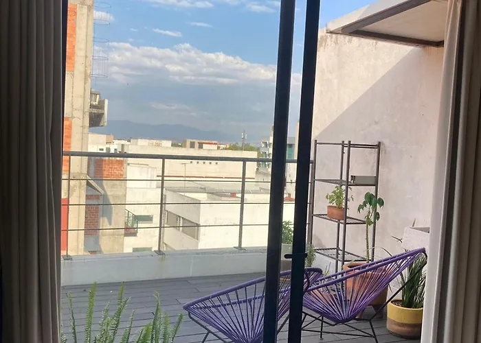 Very Private Bedroom With Private Bathroom And Terrace In Roma Norte Pensión 4*